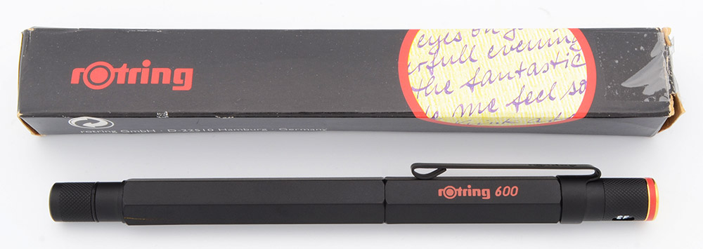Rotring 600 Fountain Pen - 2nd Gen, Matte Black w Gold Highlights